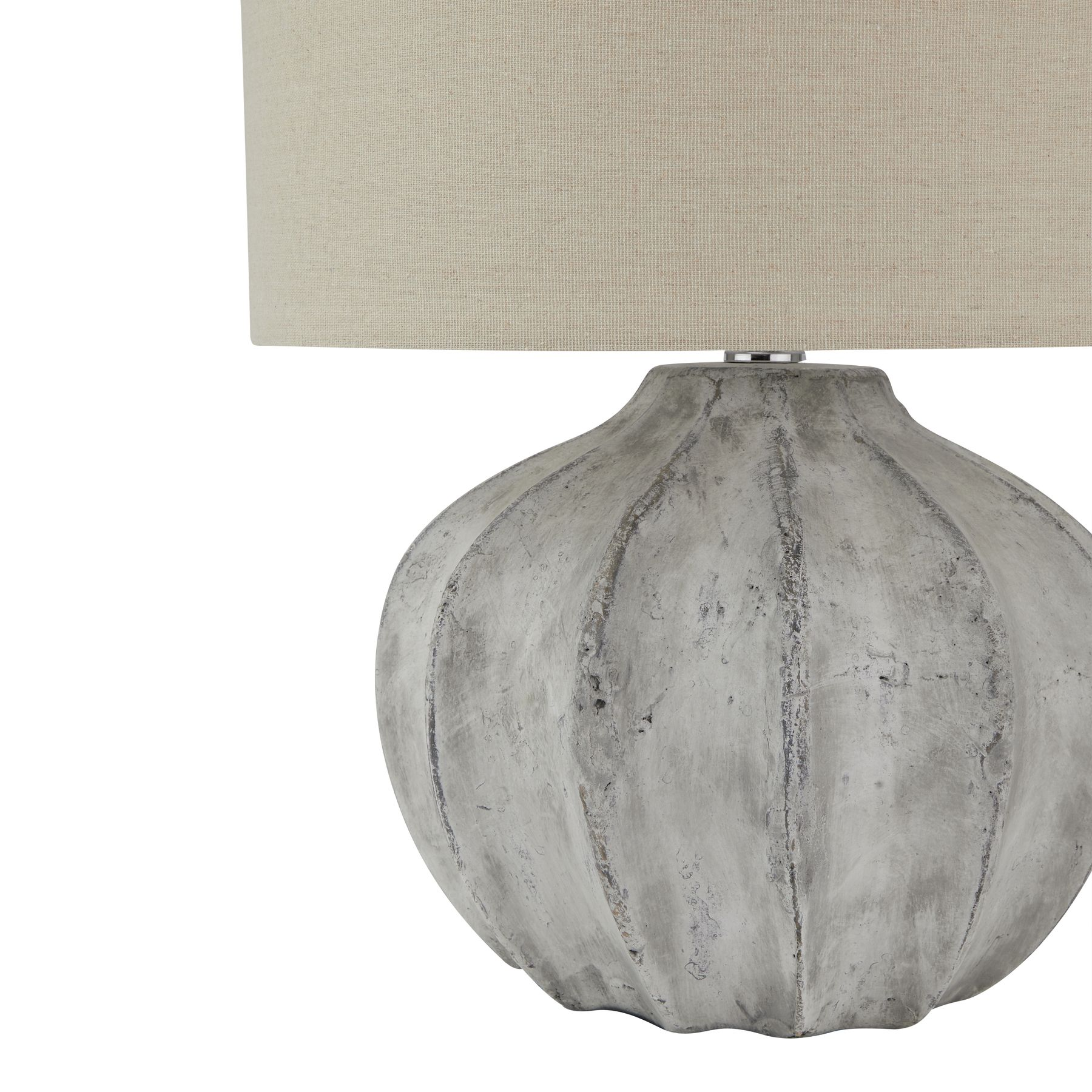 Aurelia Antique White Fluted Table Lamp