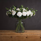 White Garden Rose with Bud