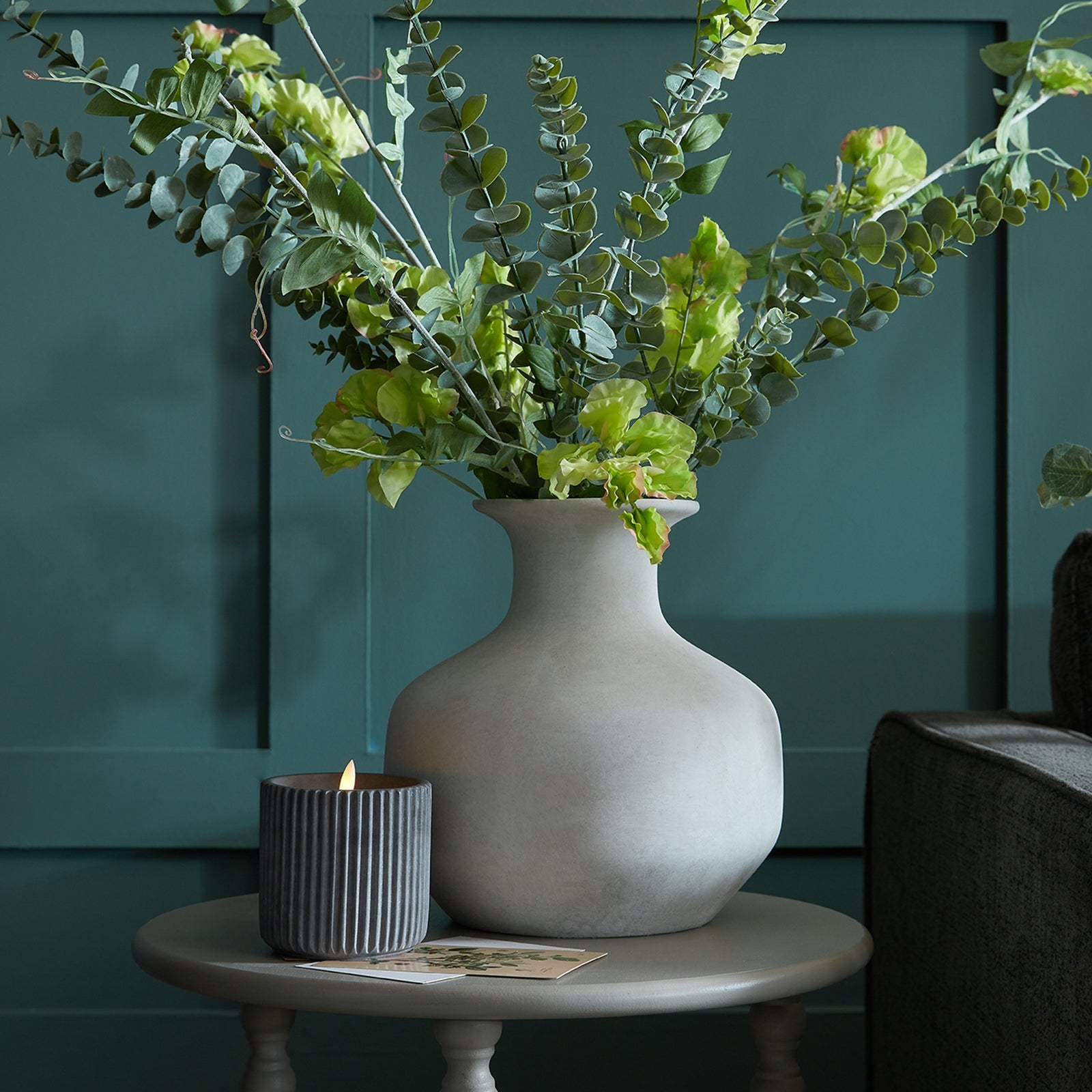 Elowyn Squat Stone Vase