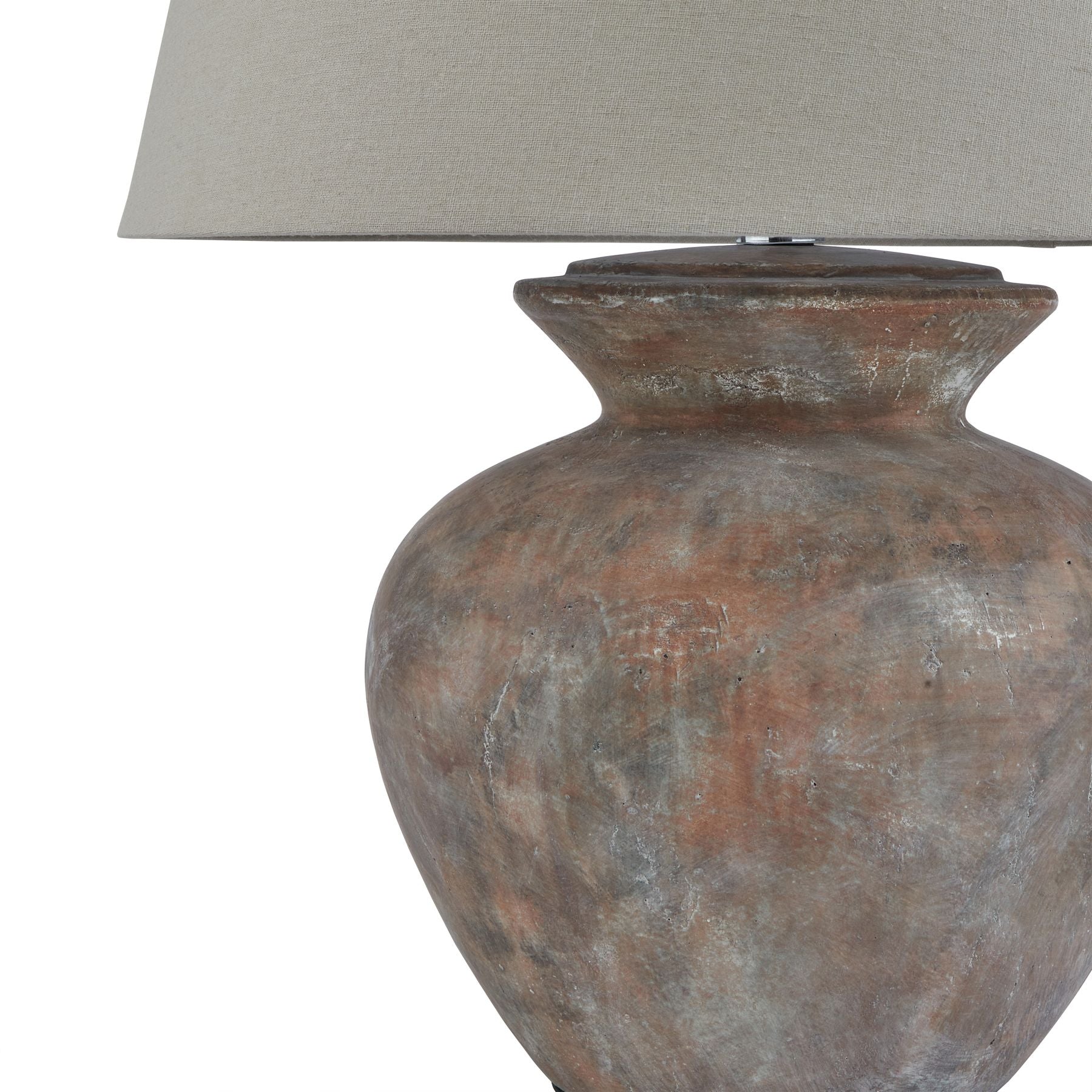 Lulia Rustic Round Ceramic Table Lamp