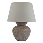 Lulia Rustic Round Ceramic Table Lamp