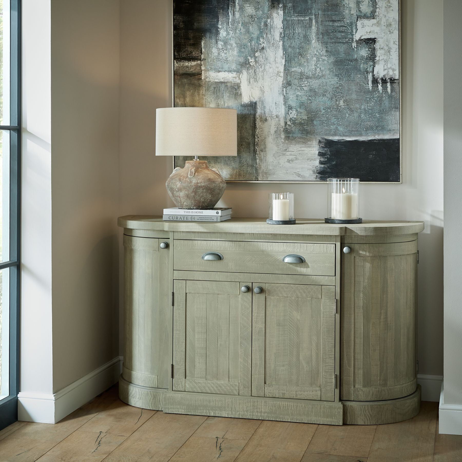 Milana Grey Large Hurricane Lantern