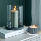Milana Grey Large Hurricane Lantern