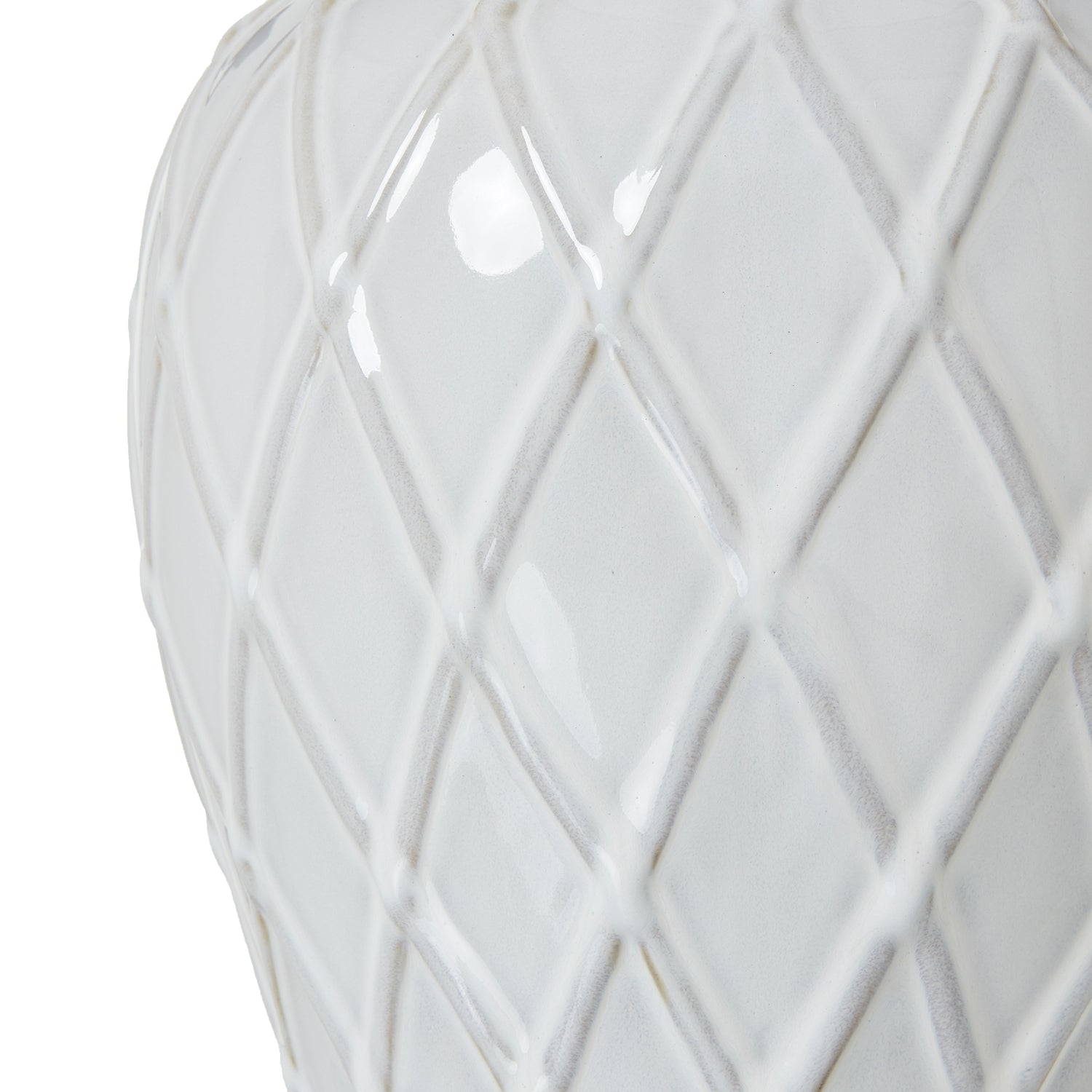 Seraph White Ceramic Ginger Jar Lamp