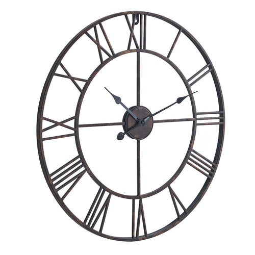 70cm Bronze Skeleton Wall Clock