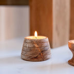 Alder Rustic Wooden Tealight Candle Holder