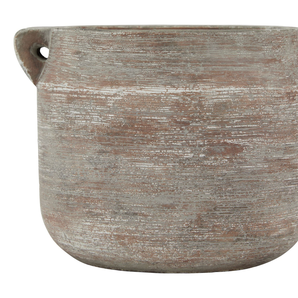 Alma Rustic Brown Ceramic Pot