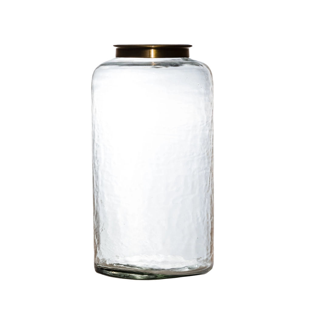 Amberley Hammered Glass Lidded Storage Jars