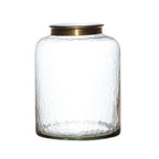 Amberley Hammered Glass Lidded Storage Jars