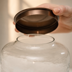 Amberley Hammered Glass Lidded Storage Jars