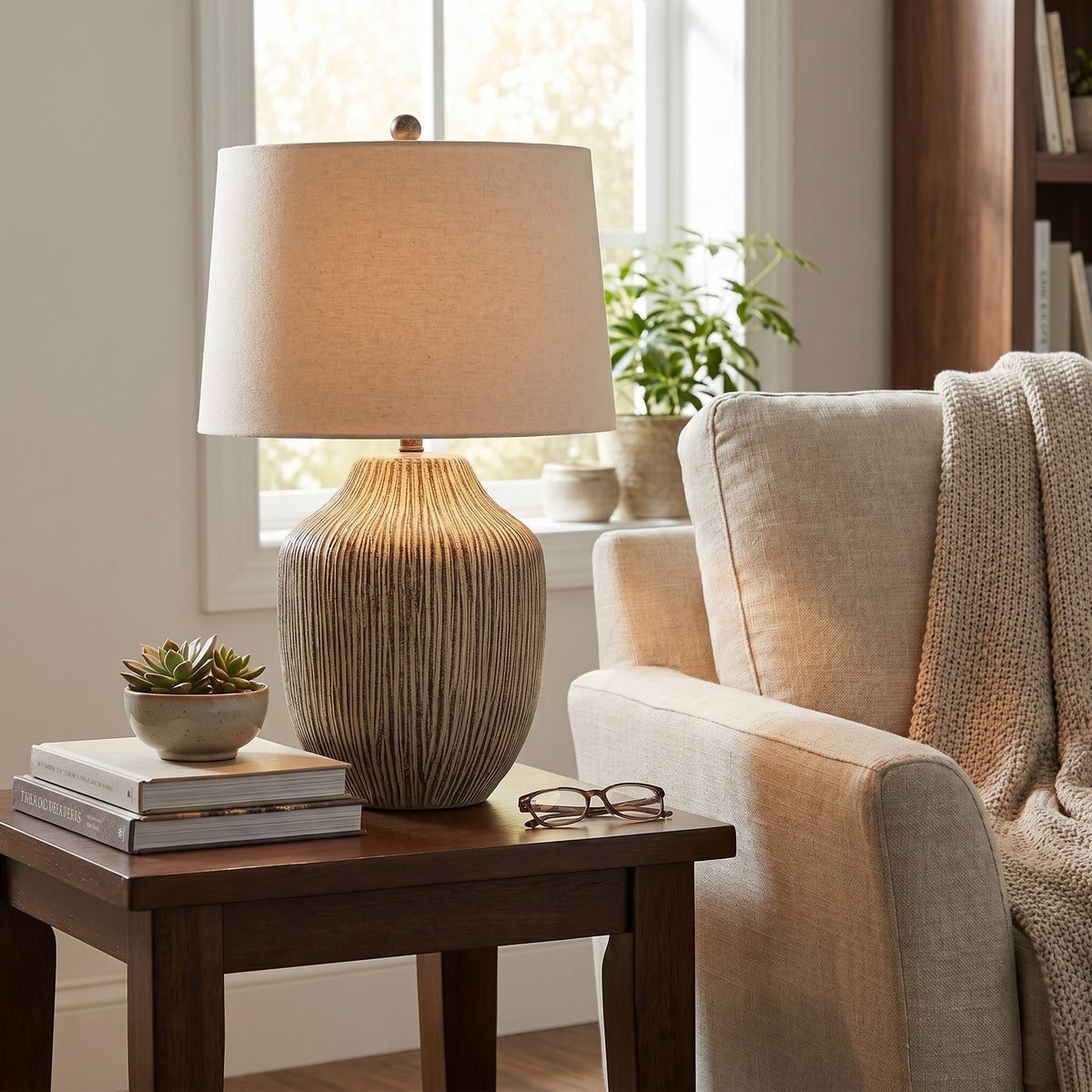 Arden Carved Textured Table Lamp