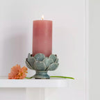 Sage Artichoke Pillar Candle Holder