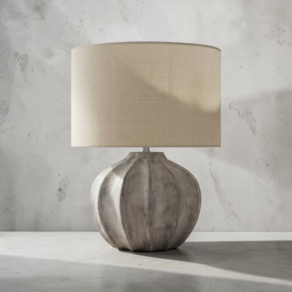 Aurelia Antique White Fluted Table Lamp