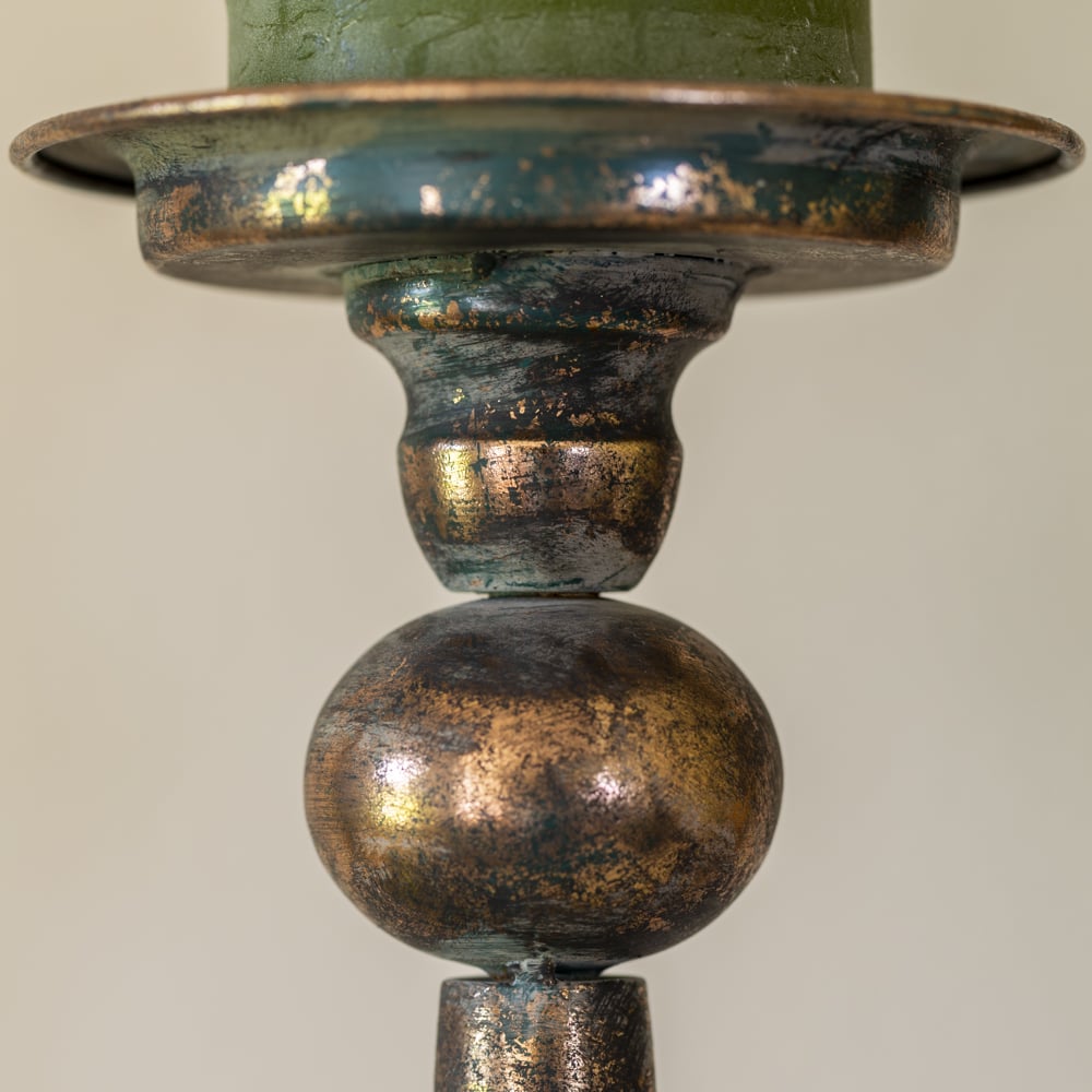 Aurelis Antique Gold Candle Holder