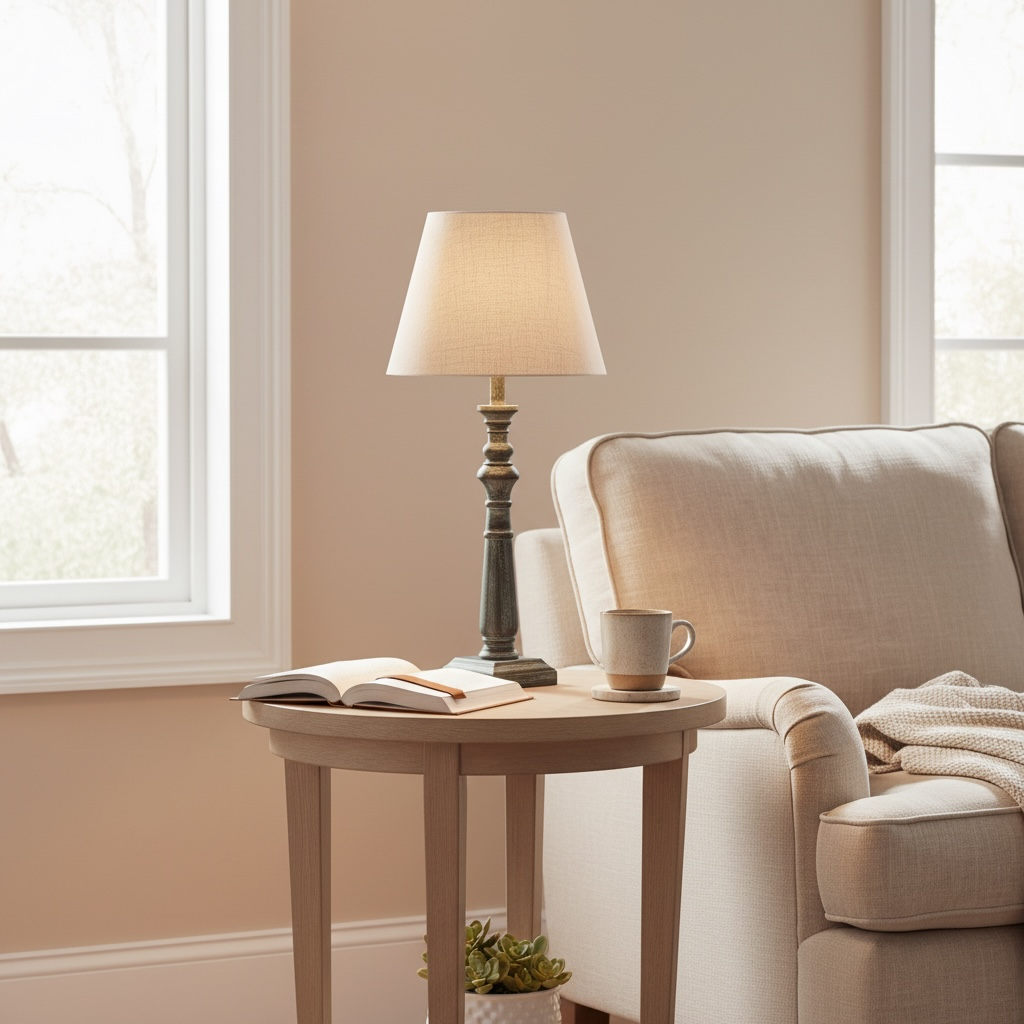 Beaumont Rustic Column Table Lamp