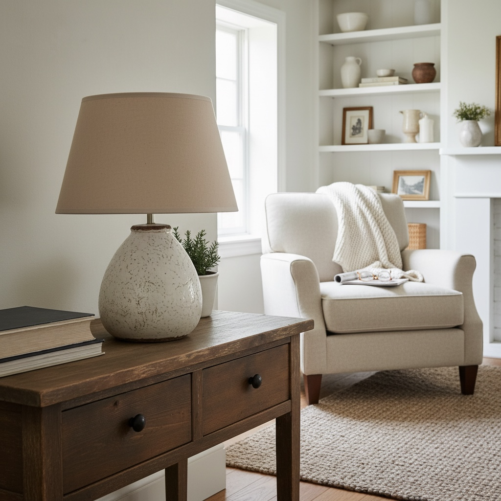 Bramley White Ceramic Table Lamp