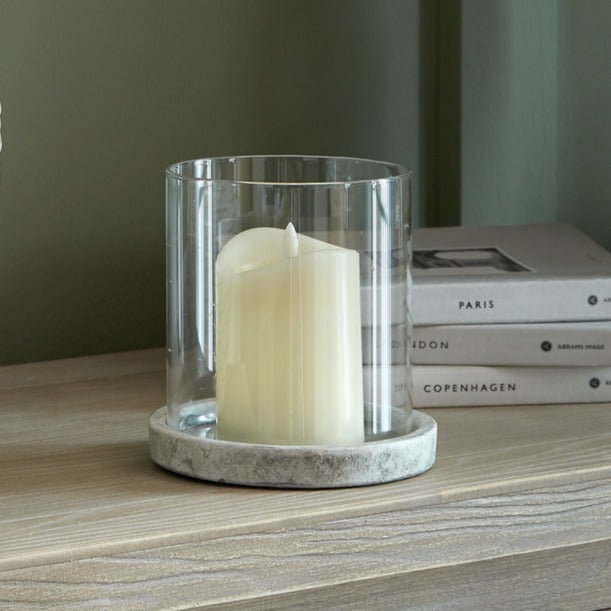Brisa Stone Hurricane Lantern
