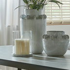 Brisa Stone Large Hurricane Lantern