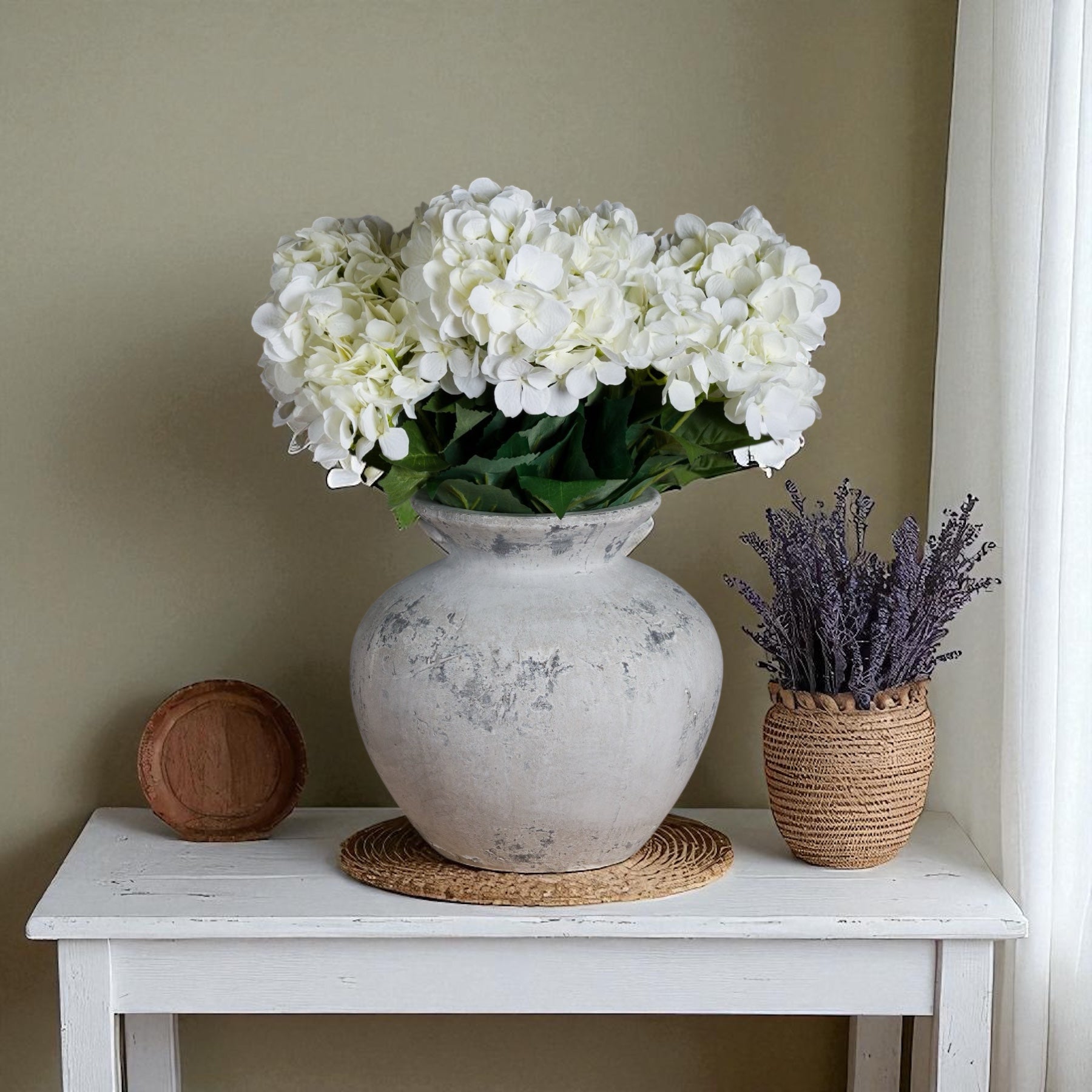 Winslow Antique White Vase