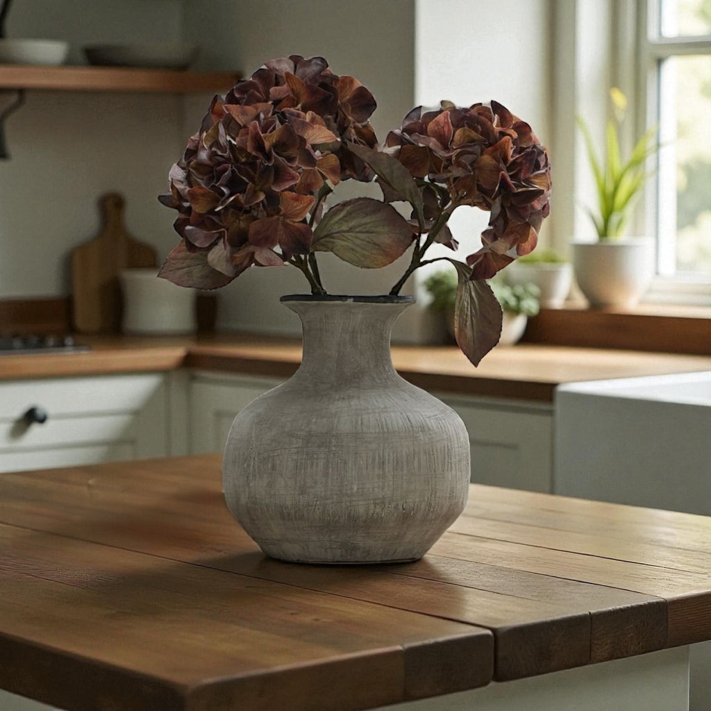 Elowyn Squat Stone Vase