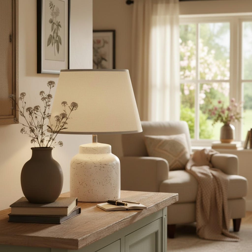 Fenwick White Ceramic Table Lamp