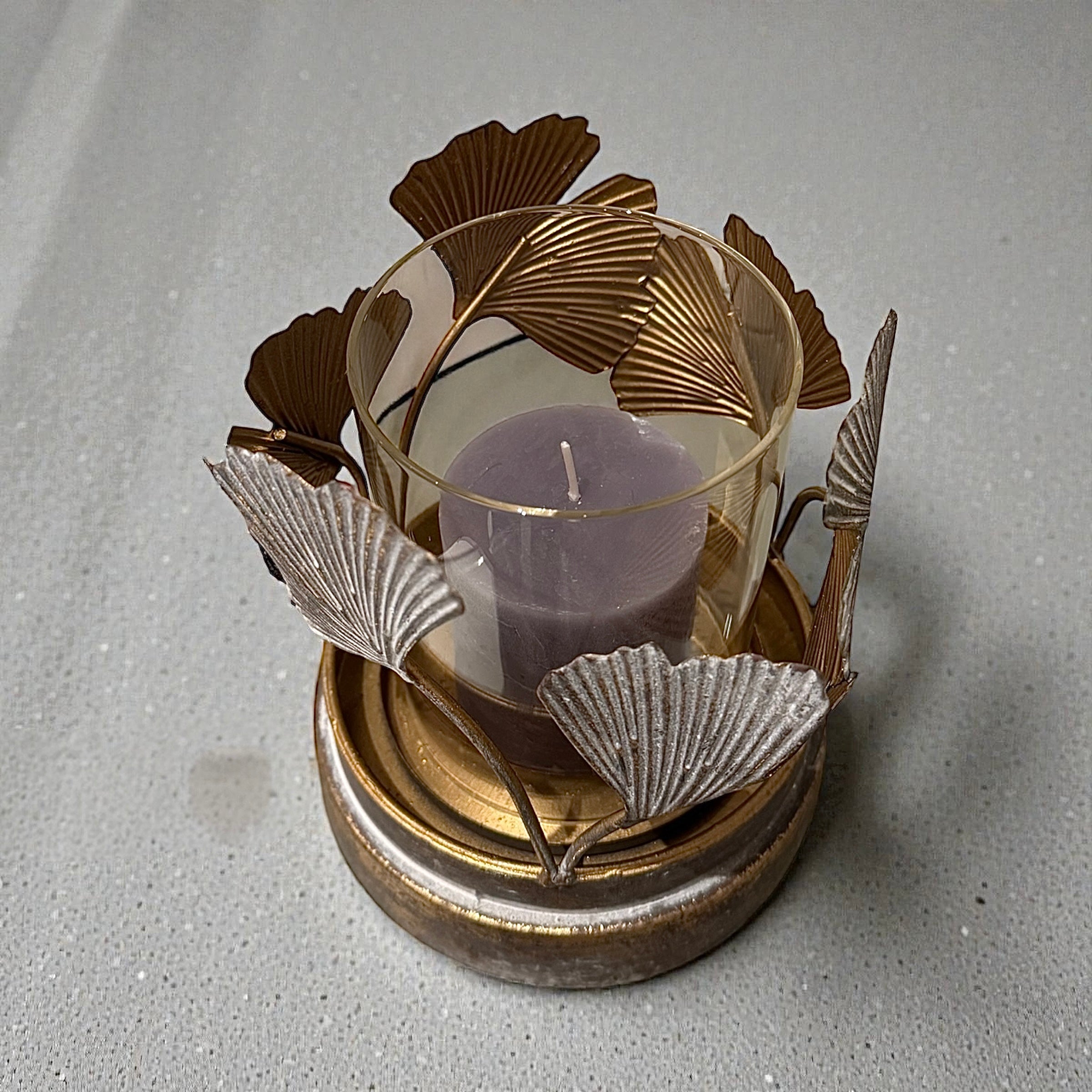 Gingko Leaf Hurricane Lamp
