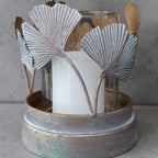 Gingko Leaf Hurricane Lamp