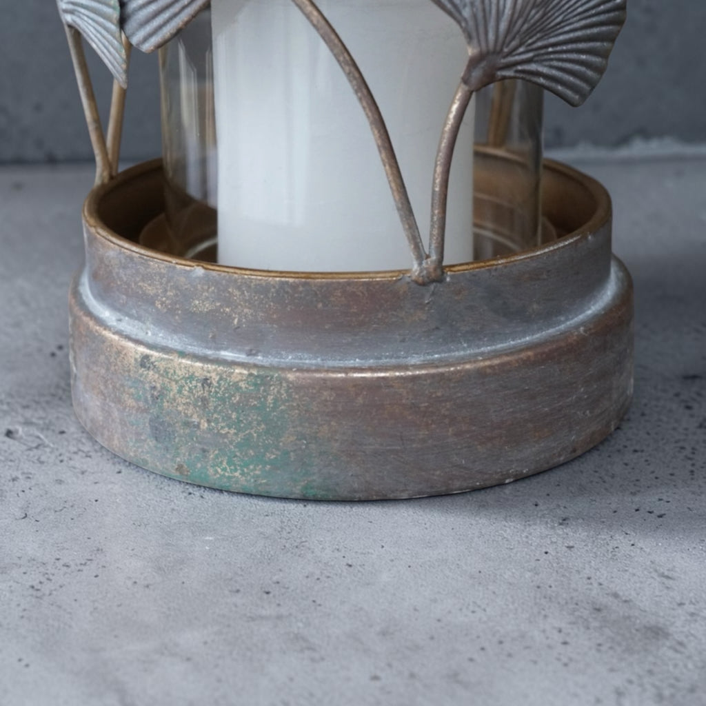 Gingko Leaf Hurricane Lamp