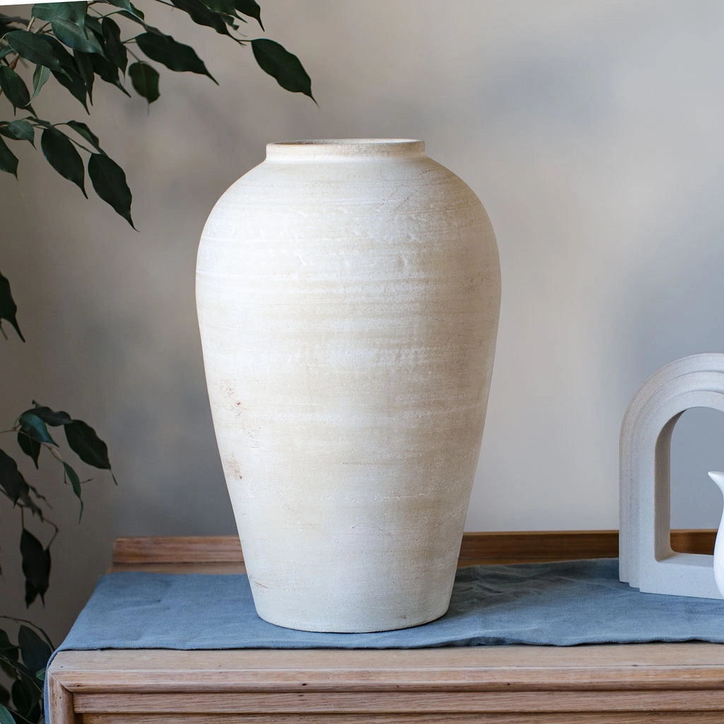 Hadlow White Terracotta Vase