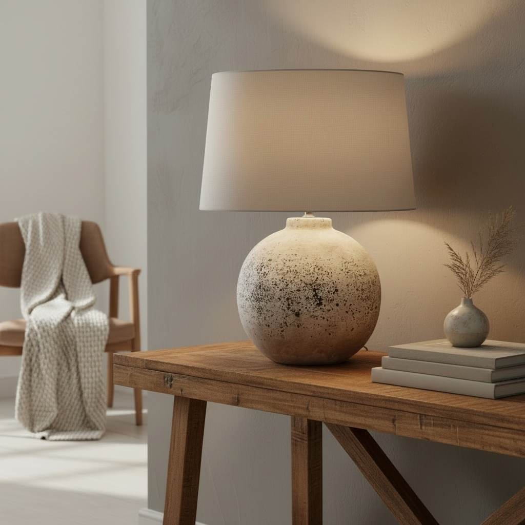 Halden Large Stone Ceramic Table Lamp