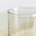 Hammered Glass Lantern With White Marble Base