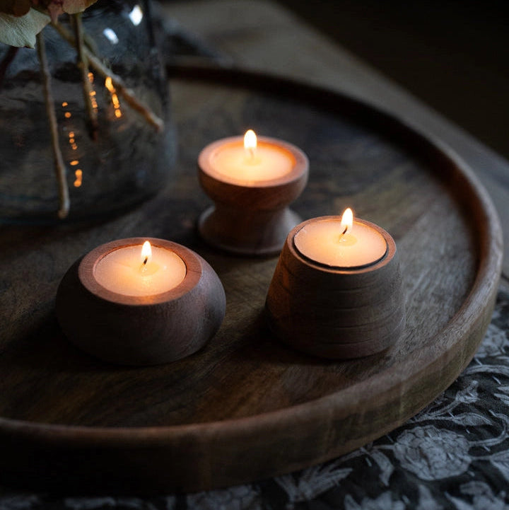 Handcrafted Round Mango Wood Tray