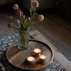 Handcrafted Round Mango Wood Tray