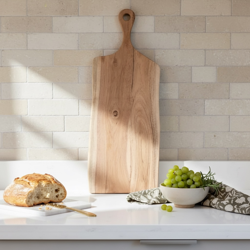 Handcrafted Acacia Wood Serving Board