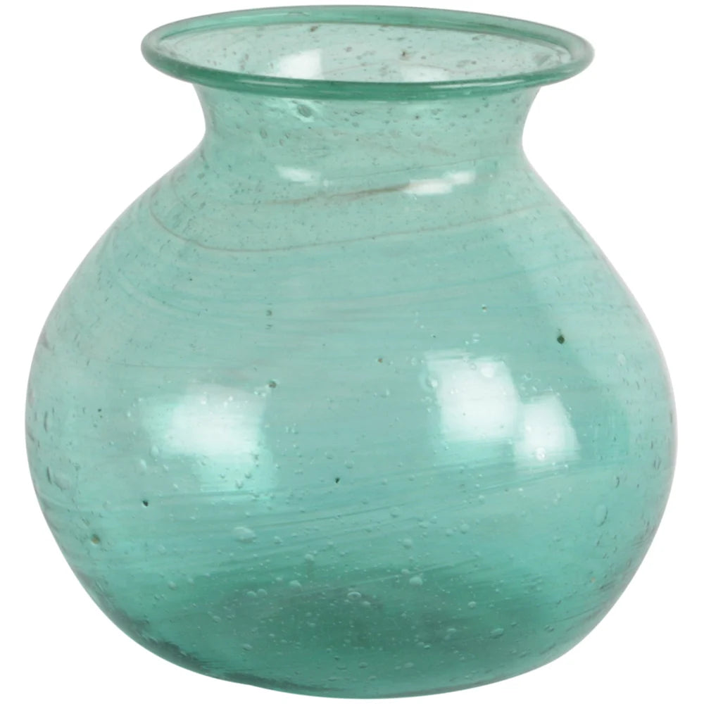Sora Vase Recycled Glass Teal