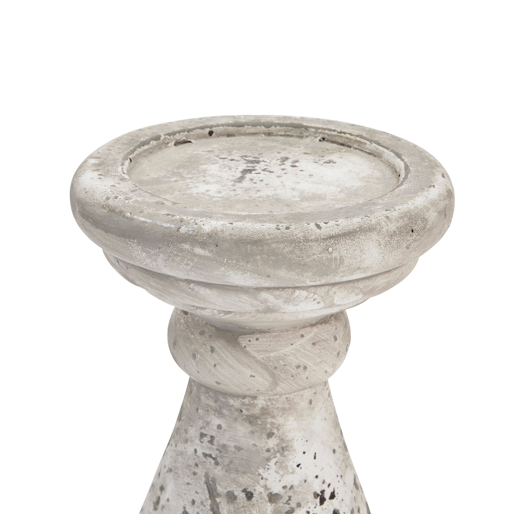 Large Stone Ceramic Column Candle Holder