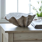 Large Ceramic Shell Bowl
