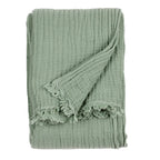 Lark Muslin Cotton Oversized Throw Eucalyptus
