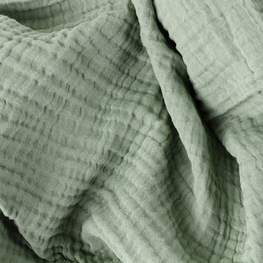 Lark Muslin Cotton Oversized Throw Eucalyptus