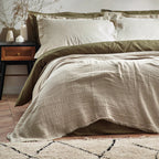 Lark Muslin Cotton Oversized Throw Natural