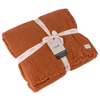 Lark Muslin Cotton Oversized Throw Pecan