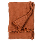 Lark Muslin Cotton Oversized Throw Pecan