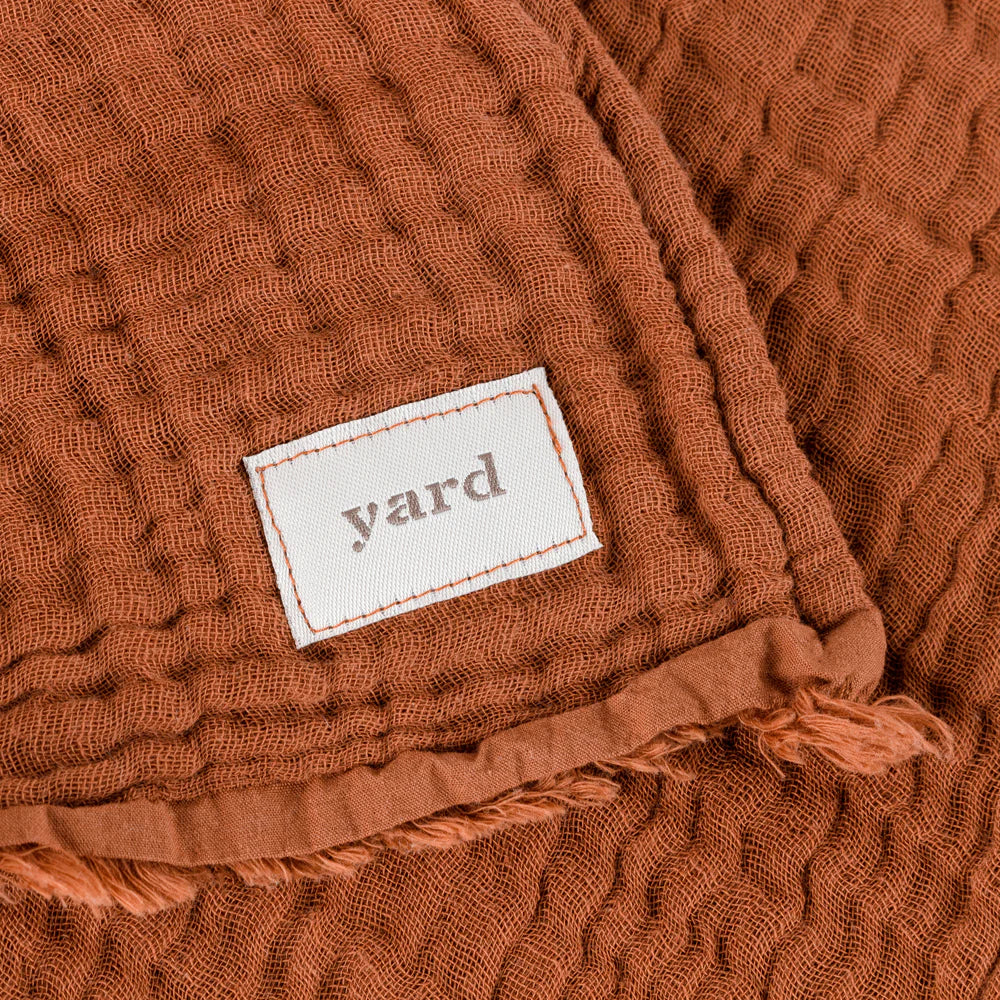 Lark Muslin Cotton Oversized Throw Pecan