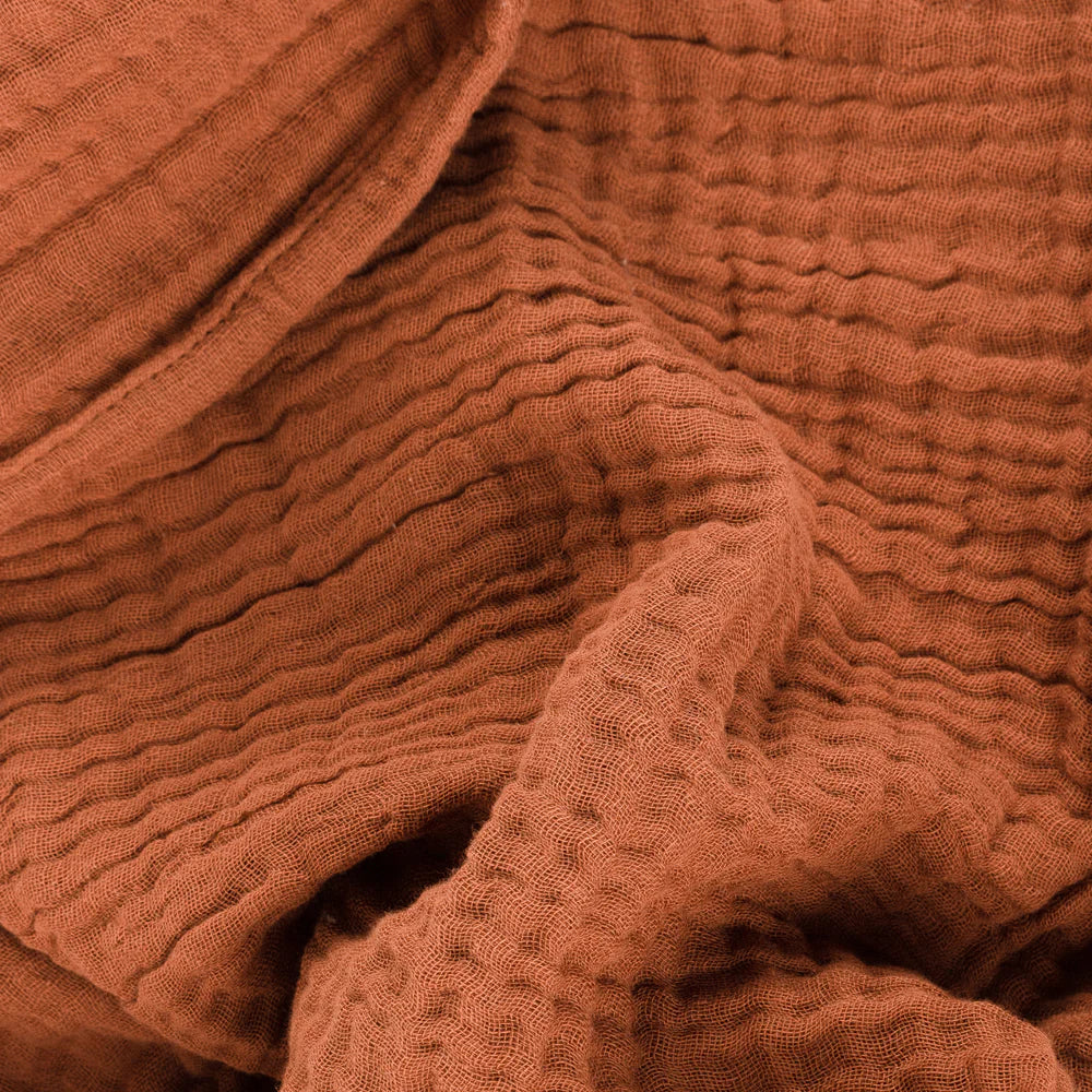 Lark Muslin Cotton Oversized Throw Pecan
