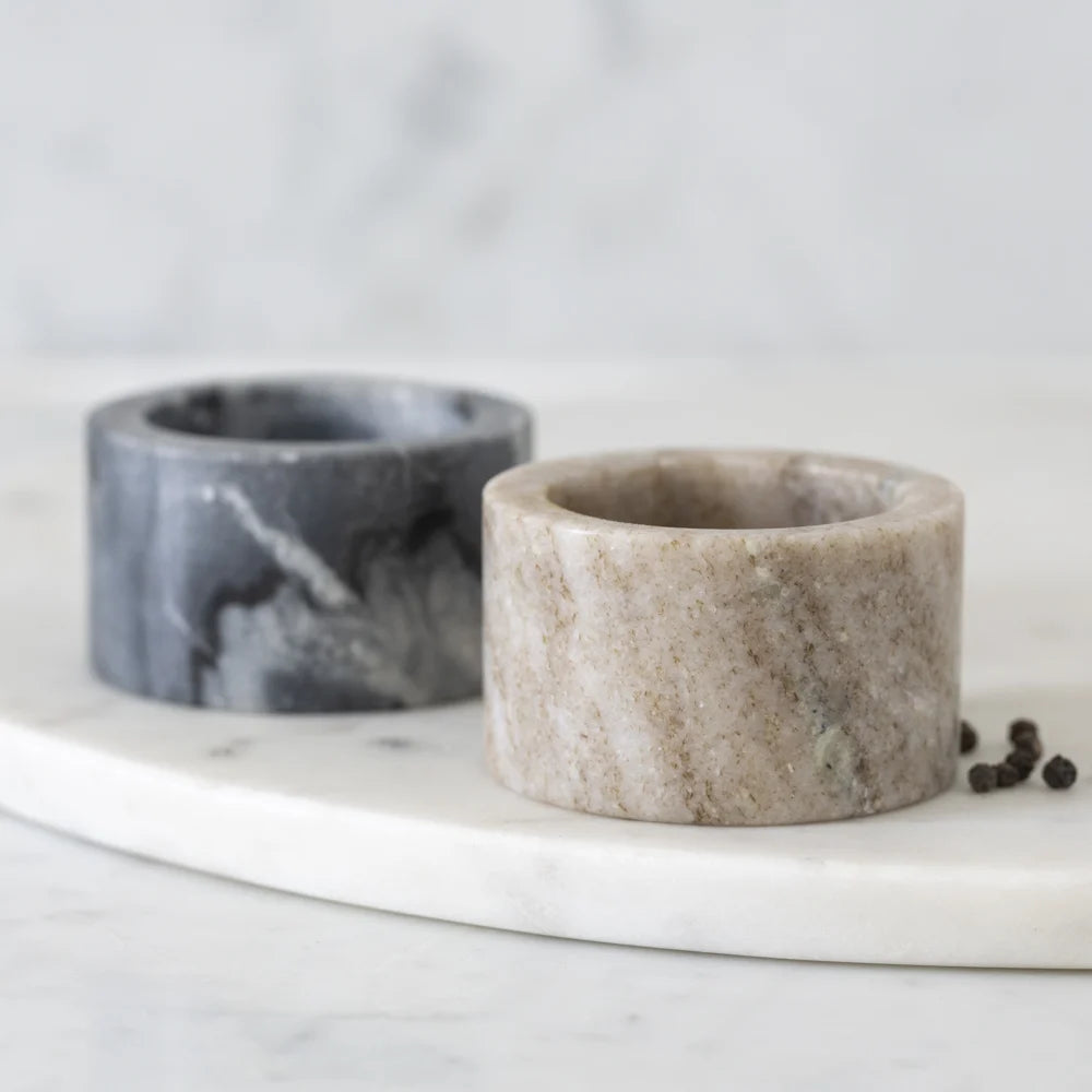 Marble Salt Cellar Charcoal