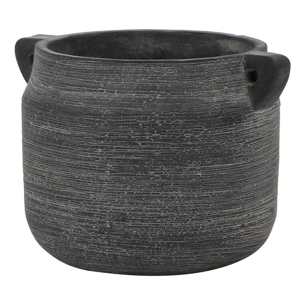 Milana Rustic Dark Grey Ceramic Pot