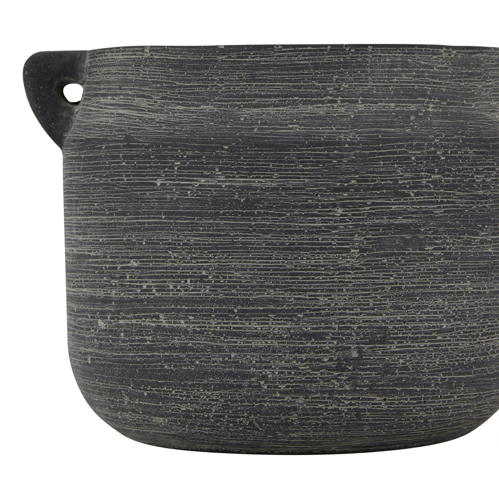 Milana Rustic Dark Grey Ceramic Pot