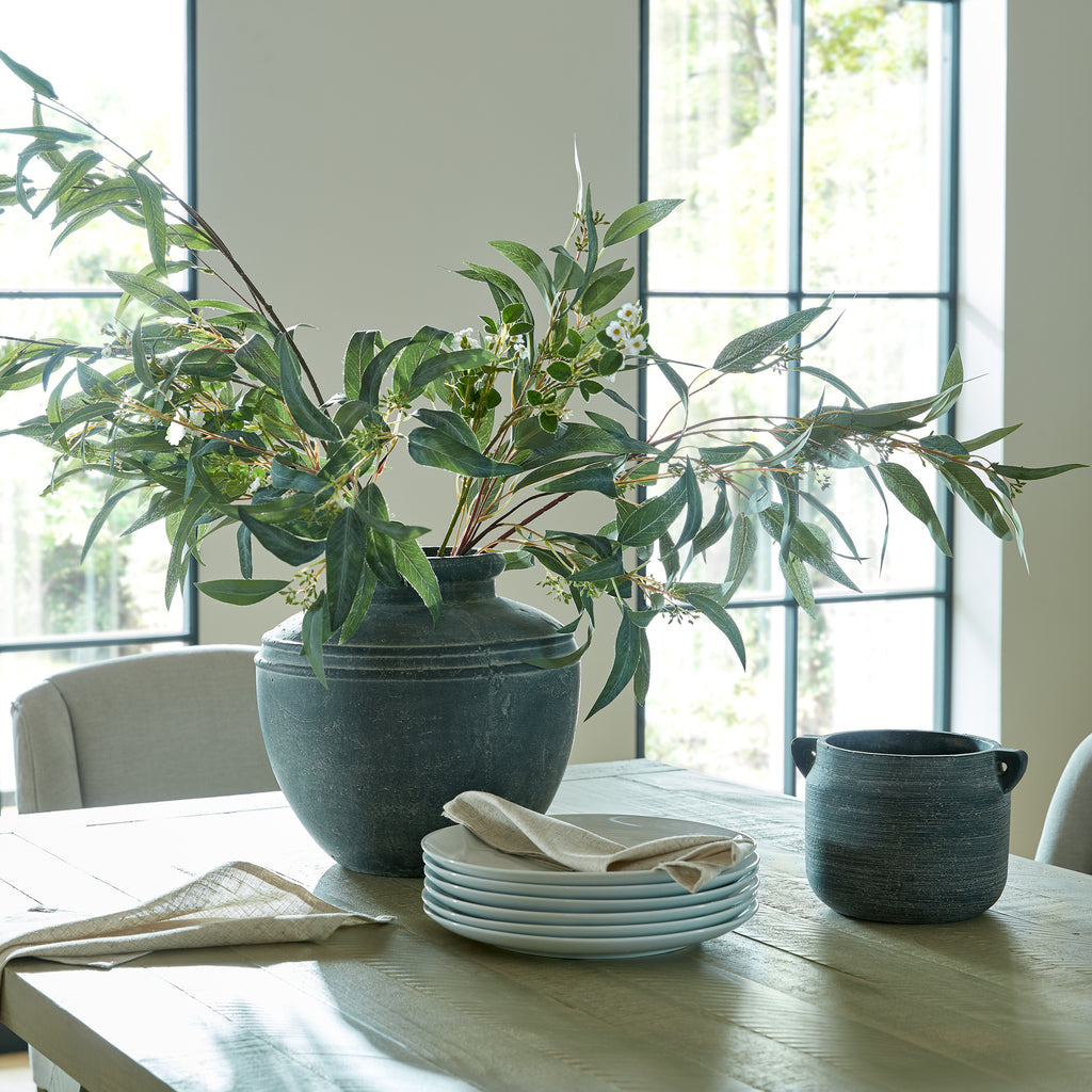 Milana Rustic Dark Grey Ceramic Pot