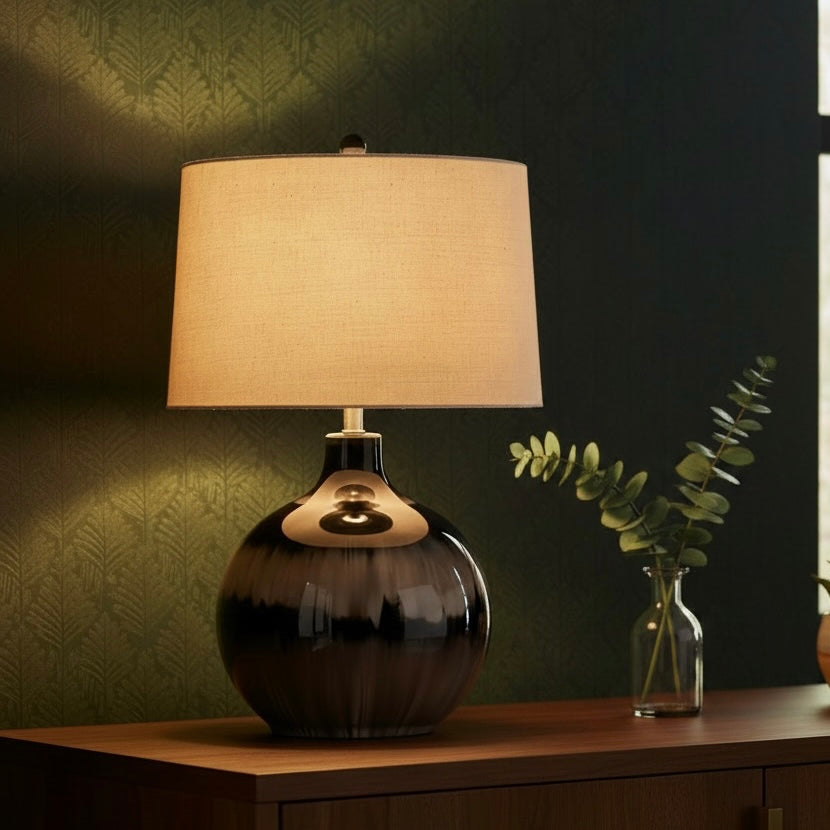 Mocha Glass Table Lamp