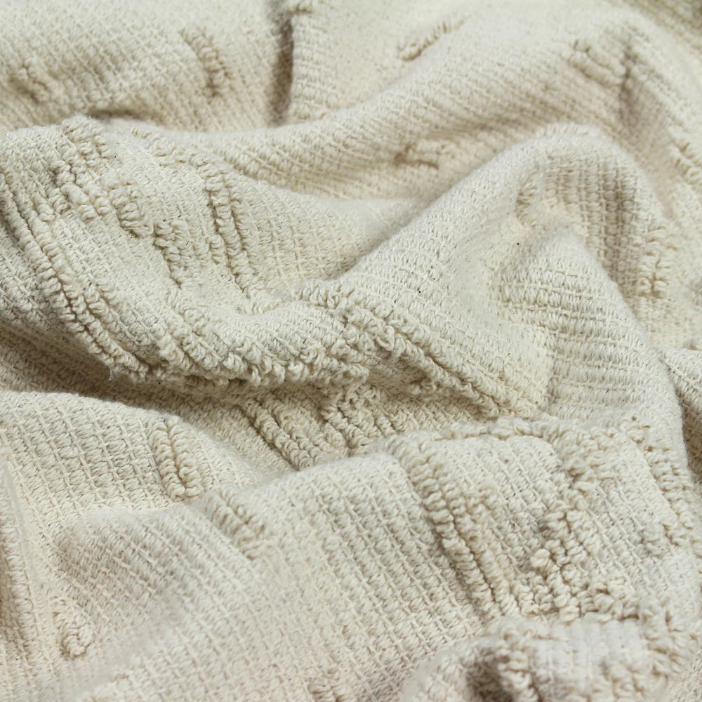 Oat Tufted Wool Throw